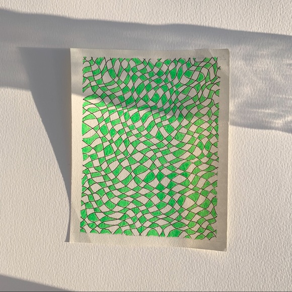 green checkerboard art - Picture 3 of 3